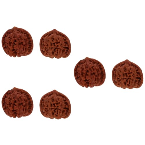 SEWOART 6 Pcs Walnut Fitness Hand Play Sports Stress Balls Chinese Hand Exercise Balls Spiritual Baoding Balls Chinese Hand Ball Massage Baoding Ball Chinese Baoding Ball Walnut Core
