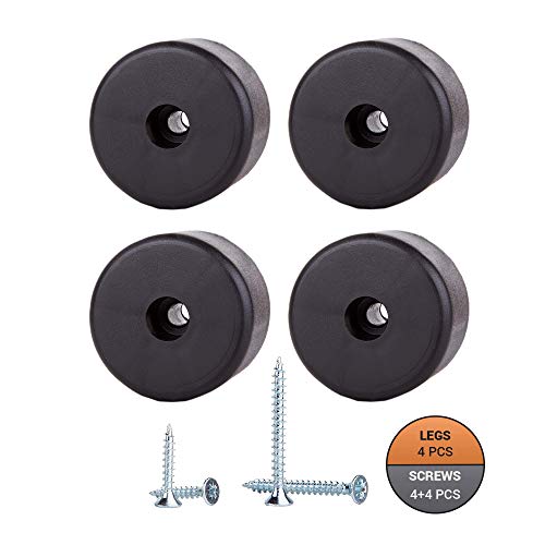 Confezione da 4 piedini rotondi per mobili