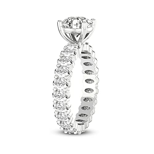 FRIENDLY DIAMONDS Lab Grown Diamond Ring For Women IGI Certified | 1-5 Carat Celeste Side Oval Diamond Eternity Ring | 14K Or 18K White, Yellow Or Rose Gold | FG-VS Quality3