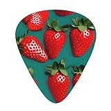 Muchas paletas de fresa para guitarra, paquete de 12 recogedores de guitarra, adecuados para bajo, guitarra eléctrica, banda sonora, Yukrili