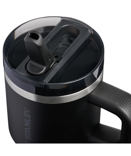 Image of STANLEY Quencher ProTour Flip Straw Tumbler with Leakproof Lid 20 oz | Built-In Straw & Handle | Cupholder Compatible for Travel | Insulated Stainless Steel Cup | BPA-Free | Black 2.0