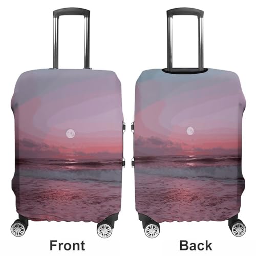 Purple Moon Luggage Cover, Elastic Luggage Protector Fits 19-32in Suitcases, Washable & Anti-Scratch Suitcase Cover for Men Women XL3