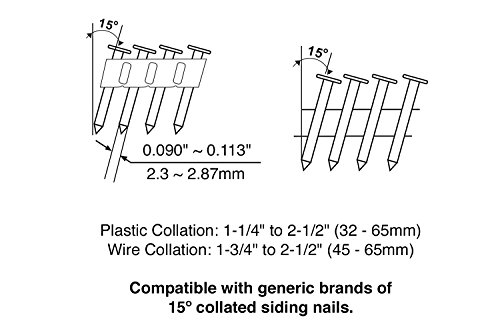 Freeman PCN65 Pneumatic 15 Degree 2-1/2 Inch Coil Siding Nailer thumb #5