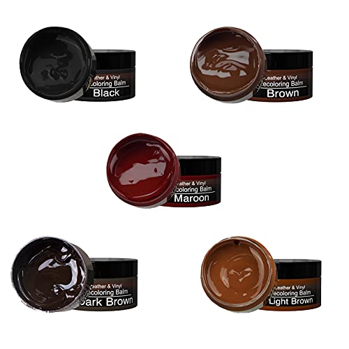 Nadamoo Leather Recoloring Balm Black 225G / 8 Oz, Leather Repair Kits For Couches, Restoration Cream Scratch Repair Leather Dye For Vinyl Furniture Car Seat, Sofa, Shoes #TOP5