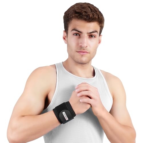Image of Life Wear Wrist Wrap, Drytex Fabric, Adjustable Hook and Loop Strap, Compression and Support for Gym, Sports, Pain Relief, Unisex Wrist Brace, Wrist Support Wrap for Men and Women, Universal Size