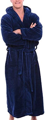 YOCheerful Men's Bathrobe Bath Robe Plus Size Loungewear Winter Sleep Pajama Nightwear