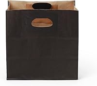 Vista 13 de Bag Tek Rectangle Paper Take Out Bag - with Handles - 11" x 7" x 11" - 100 count box