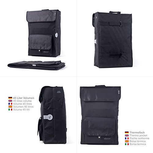 Andersen Einkaufstrolley Royal Stahlgestell klappbar mit Metallspeichenrad 25 cm und 45 Liter Einkaufstasche Asta… – Bild 3