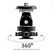 Mini Camera Monitor Mount with Cold Shoe, Aluminum Field Monitor Mount with 1/4″ Screw for LED Light Mic Cage, Cold Shoe Adapter 360° Swivel & 180° Tilt Damping