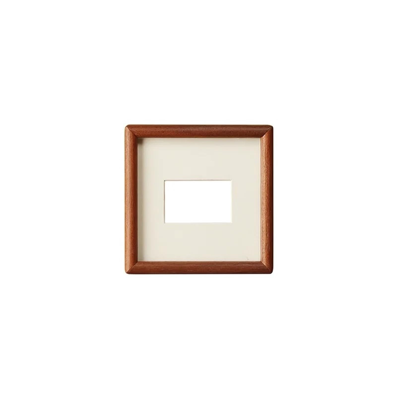 DAJGRHE Photo Frame Solid Wood Round Corner Picture Frame, Minimalist Design, Tabletop, Home Decor(11.7x11.7cm-A)