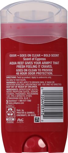 Image of Old Spice Aluminum Free Deodorant for Men, 24 /7 Odor Protection, 24 /7 Freshness & Lasting Scent, Aqua Reef with Cypress Scent, 3.0 oz (Pack of 12)