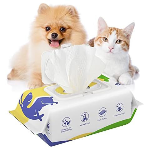 Pawaboo Dog Wipes, Pet Wipes for Paws and Butts with Lids, Unscented Cat Wipes for Cleaning Deodorizing, Soft Puppy Wipes Dog Grooming Wipes for Face Ears Body Bath - 1Pack/100Count Cover