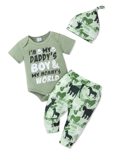 Image of NZRVAWS Baby Boy Clothes Preemie Infant Boy Bear Outfits Jumpsuit Bodysuit Letter Print Romper