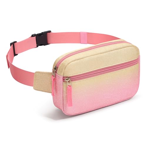 Image of Fanny Pack Birthday Gifts for 7 8 9 10 11 12 13 Year Old Teens Girls Kids, Preppy Cute Trendy Stuff Colorblock Crossbody Bag Adjustable Belt Bags, Dorm Travel Essentials for Girl Fashion