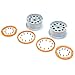 Losi Wheels Silver Orange Bead Lock 2 DBXL-E 2.0 LOS45032