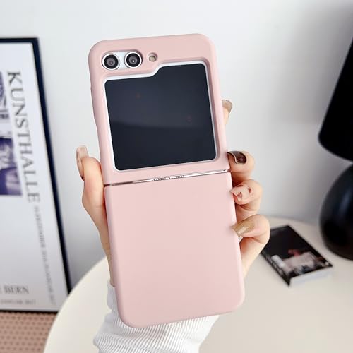 Image of MIDOS Back Cover Compatible with Samsung Z Flip 6 Case Liquid Silicone Full Protection Shock Proof Back Cover for Samsung Galaxy Z Flip 6 (Sand Pink)