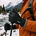 apaepr Winter Ski Gloves for Men & Women, Waterproof Insulated Cold Weather Work Gloves, Touchscreen Snow Gloves for Skiing, Snowboarding, Running, Cycling, Winter Work (Small, A-Balck)