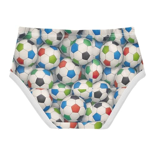 Joisal Fun Print Toddler Girls Underwear 2t Cotton Little Girl Panties Colorful Soccer Balls Kids Briefs Undies2