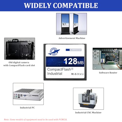 Image of Dogfish 2 Pack 128MB Compact Flash Memory Card High Performance Industrial CF Type I Card FAT16 for Industrial Equipment and Vintage Digital Cameras