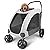 Petbobi 4 Wheel Dog Stroller for Large or 2 Dogs for Jogger Wagon Foldable Travel Carriage, Breathable Pet Expedition Gear Cart with Storage Space Pet Can Easily Walk in/Out Up to 120 lbs