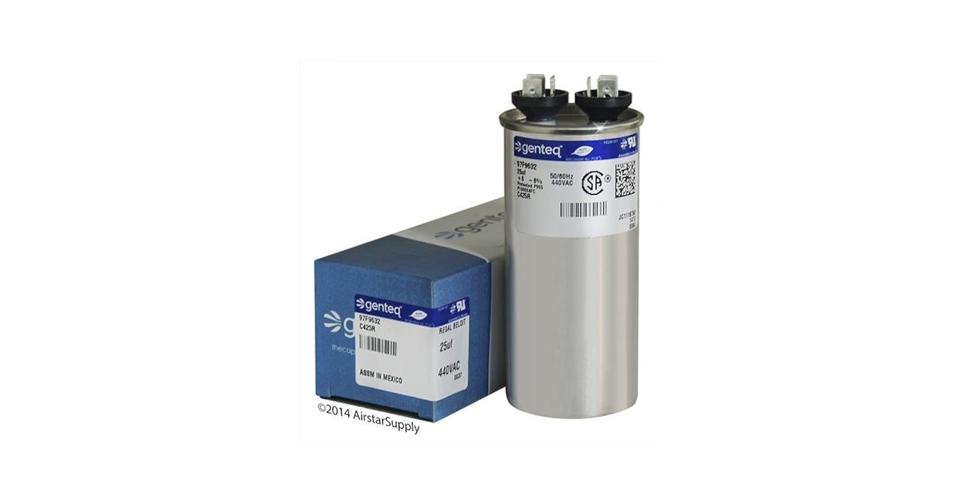 TRANE CPT00467 / CPT-0467 • 25 uF MFD x 440 VAC Genteq