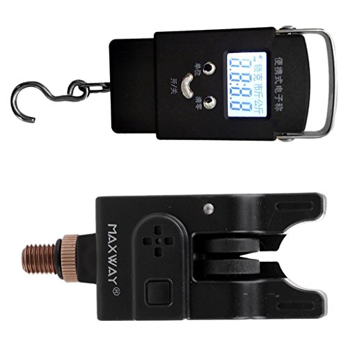 YIJU Alerta de Pesca à Prova D'água para Picadas de Pesca + Balança Digital Suspensa