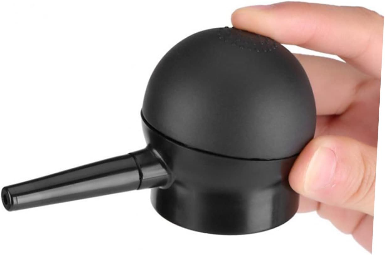 MERRYHAPY 1pc Professional Powder Sprayer for Hair Building Fibers Black Spray Applicator for Precise Hairline Spot Coverage Lightweight Hairdressing Tool