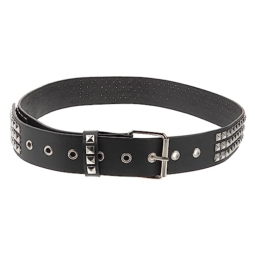 Punk Style Waist Belt Buckle for Men and Women All-matching Casual Accessory for Parties Festivals and Daily Wear Unique Design Rivets and Star Eyelets