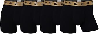 CR7 Mens 4 Pack Cotton Blend Trunks