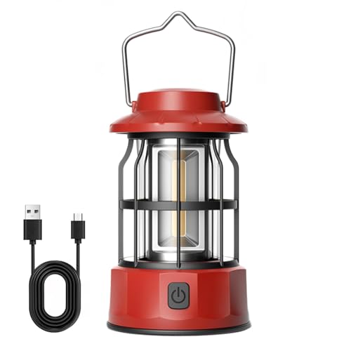 Lanterne de camping COB puissante avec fixation suspendue et batterie durable