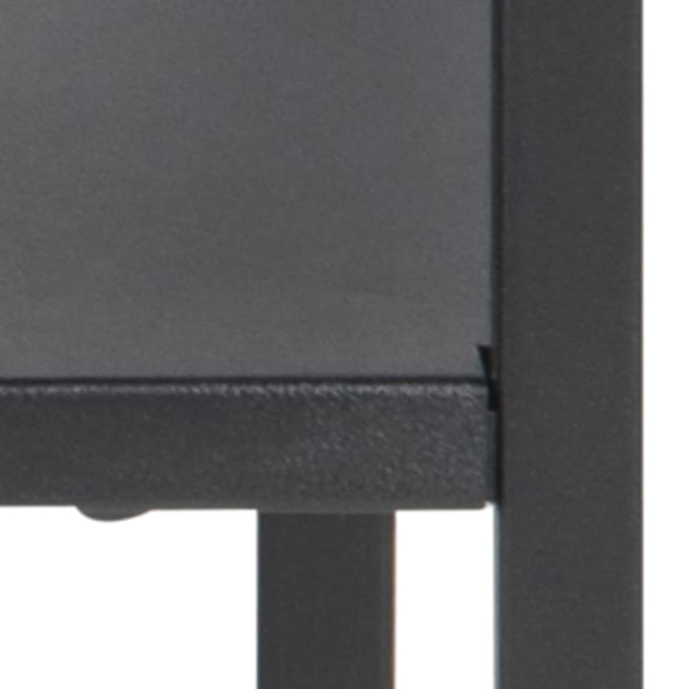 AC Design Furniture Comodino Jeppe, A: 30 x L: 30 x P: 25 cm, nero, metallo/MDF, 1 pezzo