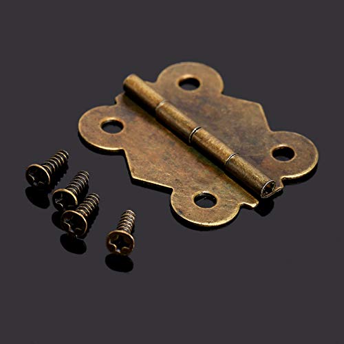 Dophee 12Pcs Antique Brass Butterfly Hinge For Jewelry Chest Box Wood Cabinet Door Decor, 30Mx25Mm/1.18"X0.98"- Big #TOP2