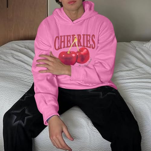 Sweat à capuche vintage pour homme pull baggy oversize gris anthracite - 6