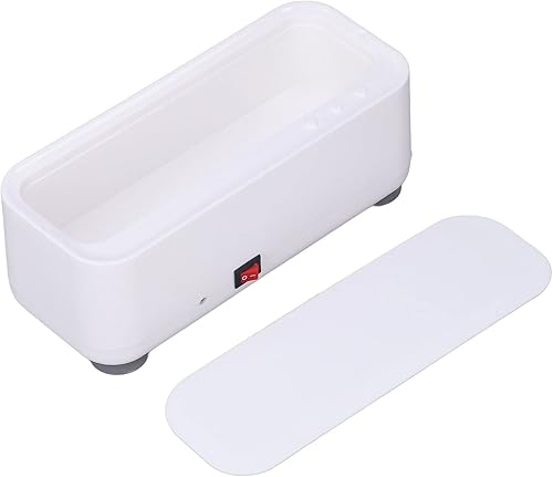 Limpiador de joyas para todas las joyas, máquina ultrasónica portátil y de bajo ruido de 45 KHz para joyas, anillos, aretes, collares, plata,