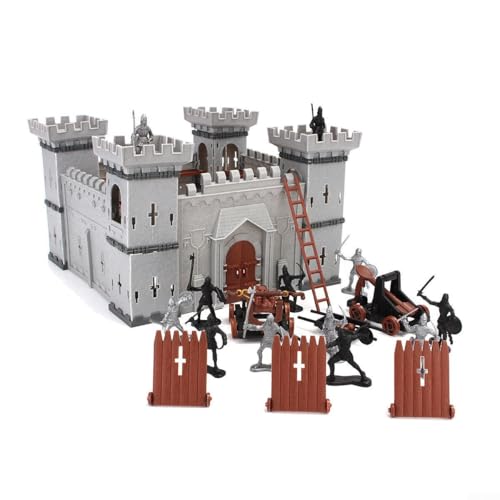 Modelo de castillo 3D, juego de castillo medieval, accesorio de infantería, juguete para modelo de castillo fundido autoensamblado