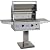 Solaire 27 Inch Deluxe All Infrared Natural Gas Grill On Bolt Down Post - SOL-IRBQ-27GIRXL-BDP-NG
