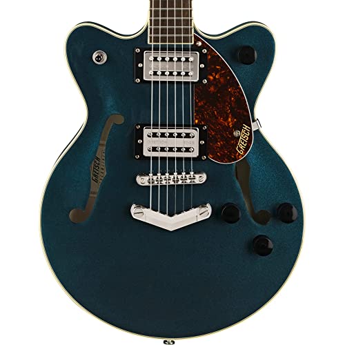 Gretsch G2655 Streamliner™ Bloc Center Jr. Double coupe avec bouchon en V, Sapphire Midnight - Les Beatles, Paul McCartney, John Lennon, RIngo Starr, George Harrison Gretsch G2655 Streamliner™ Bloc Center Jr. Double coupe avec bouchon en V, Sapphire Midnight