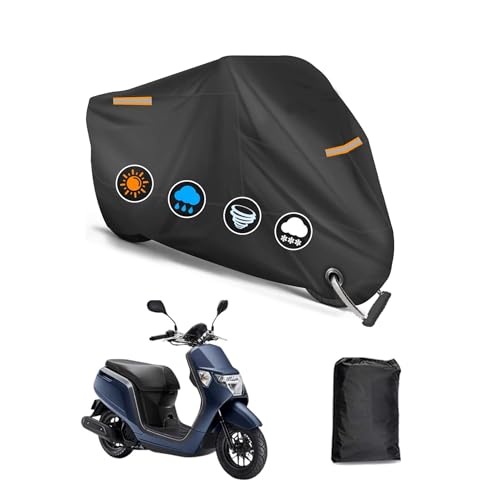 バイクカバー ホンダ ダンク 専用 バイクカバー バイクボディーカバー 3つの反射ストリップ 原付カバー UVカット 凍結防止カバー 車体カバー 盗難防止 ワンタッチバックル付き ロック穴付き オールシーズン対応 【収納バッグ付き】