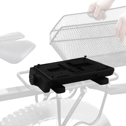 Quick-Release Bike Adapter Plate Set with Lock Universal Fit for Rear Luggage Carrier Plate Modular Mounting System for Bags Crates Pets Commuter & Delivery Use (Adapter Plate Set with Lock)