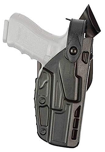 Safariland 7360 ALS/SLS Level 3 Retention Duty Holster Mid Ride Fits: Sig Sauer P320 9mm .40 Compact w/ITI M3 Streamlight TLR1 SF X300 X300U - Black - STX Plain Left Hand