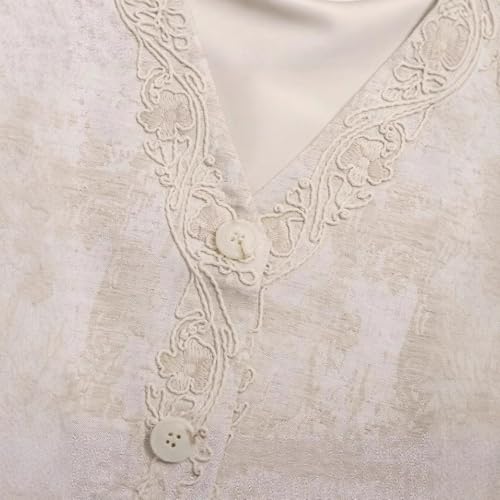 Gilet broderie chinoise sans manches col V pour sublimer une tenue - 2