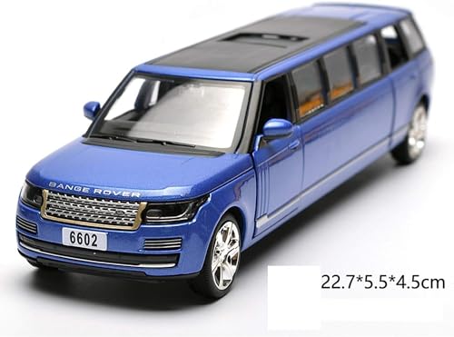 Image of Long Range Rover Diecast Metal Pullback Toy Car with Openable Doors & Light, Music Boys Car for Kids Best Toys Gifts Toys for Kids(Blue)