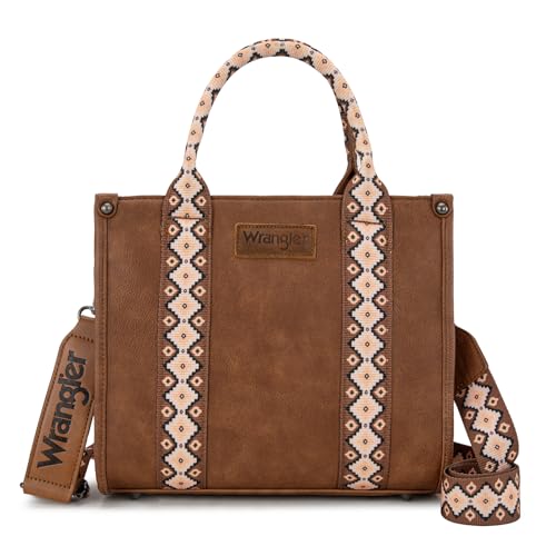 Image of Wrangler Tote Bag for Women, Western Purse with Zipper, Top Handle Satchel Handbag with Adjustable Crossbody Strap