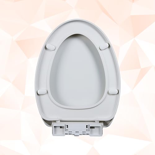 Image of Amazon Basics Slow Close Toilet Seat Cover with High Gloss Finish, Oval Shape, White, Polypropylene