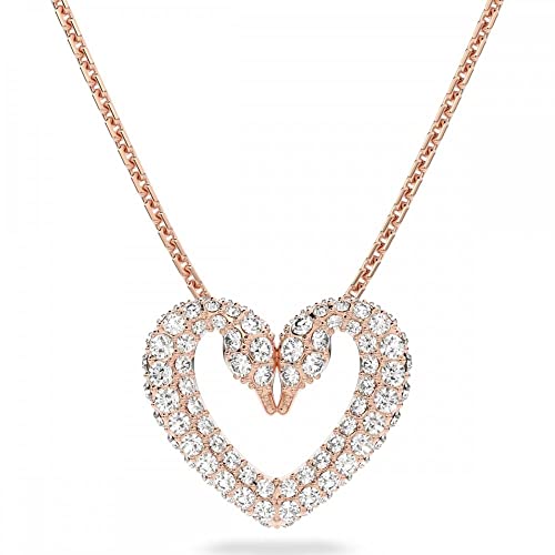 SWAROVSKI Una Necklace, Earrings, and Bracelet Jewelry Collection, Rose Gold Tone Finish, Clear Crystals