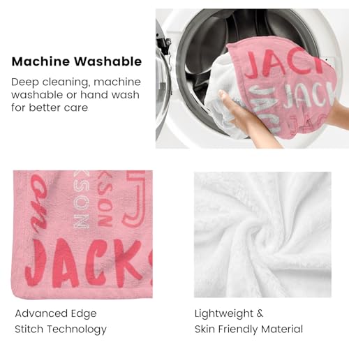 Personalized Name Blanket Customized Baby Blankets for Girls Boys Adults Monogrammed Blankets and Throws Christmas Birthday Mothers Fathers Valentines Day Gift