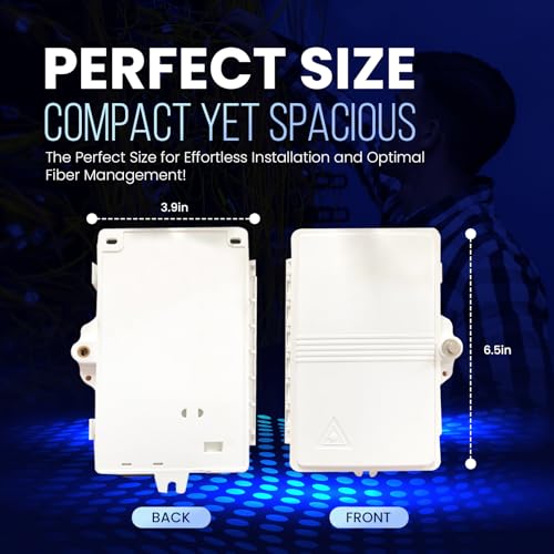 Image of ETS Fiber Optic Distribution Box 2 Core - IP65 Waterproof, UV Resistant, FTTH, FTTx, Wall /Pole Mountable, Industrial Networks, Fusion Splicing, SC /LC /FC Adapters, Cable Management