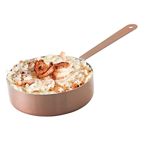 Mini Frigideira Para Servir Inox Bronze Mimo Style
