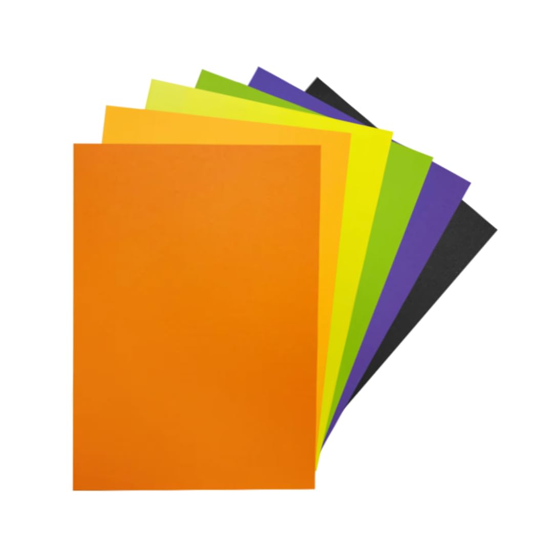 Pack of 600 A4 Assorted Halloween Coloured 75gsm Craft Paper Sheets – 6 Colours (100 Each)