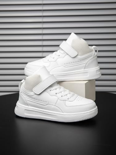 Boys Girls Sports Board Shoes with Leather Upper, Breathable Comfortable, for Basketball Running Walking Tennis Suitable for All Seasons2